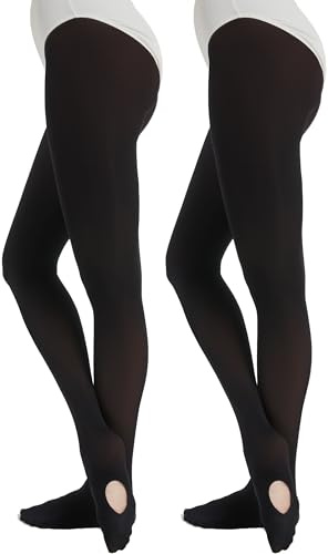 DUCMODA Collants de danse convertibles semi-opaques ultra doux pour femme et fille