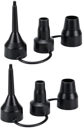 Luftpumpe Adapter Set, Sup Pumpe Adapter, SUP Ventiladapter, Aufblasbarer SUP Pumpenadapter, Luftpumpe Düsen mit 3 Gasdüse, Zubehör für Luftbett-Luftpumpe, 3 Größen