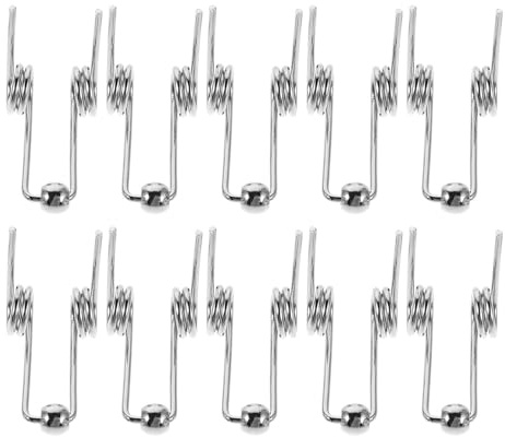 Tofficu 10 Stück Doppelfeder für Lockenstab aus Metall mit Konstanter Elastizität Vielseitiges Styling Zubehör für Selbstgemacht Lockenstab Reparaturen und Glänzendes Haarstyling
