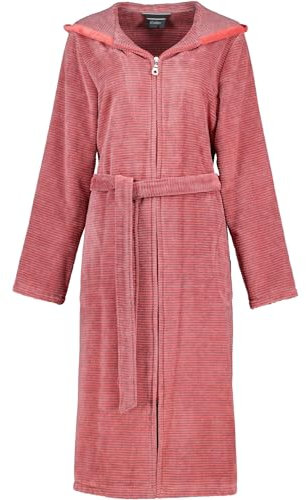 Cawö Home Bademäntel Damen Kapuze Two-Tone 6432 rot - 27 L