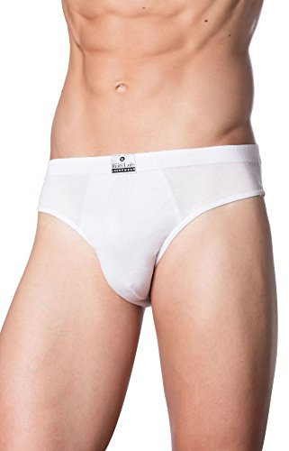 marcLuis - Slip Realizzato in Leggero e freschissimo Cotone Filo di Scozia (makò), Confezione da 6 Pezzi, Colore: Bianco, Taglia XXL