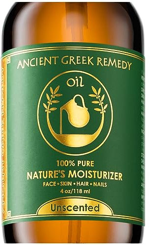 Unscented Organic Blend of Almond, Jojoba, Grapeseed, Olive and Sunflower oils with Vitamin E. Daily Moisturizer for dry Face, skin, Hair, Cuticle, Scalp, Cold Pressed, Full Body oil for Men and Women