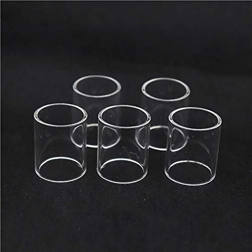 Qingtian-ceg 5PCS Glasrohr für Eleaf Ijust S/Just 2 / Just 3 / ELLO Duro/PICO 25 / MELO RT 22/25 / MELO 300 / Melo 3 Mini/Melo 4 D22 / 25,Frei von Tabak und Nikotin (Color : Ijust 2 5.5ml)
