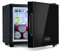 KLARSTEIN Frosty - Mini-réfrigérateur, Capacité de 10 litres, Compact, Eclairage intérieur LED blanc, 12 et 18 °C, Clayette en verre, Elégante porte, Nettoyage facile, Noir