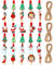 30pcs Mollette di Legno Natale, Mini Mollette con Spago di Iuta per Foto Carte Ornamenti di Appesi Decorazioni Murali Albero di Natale