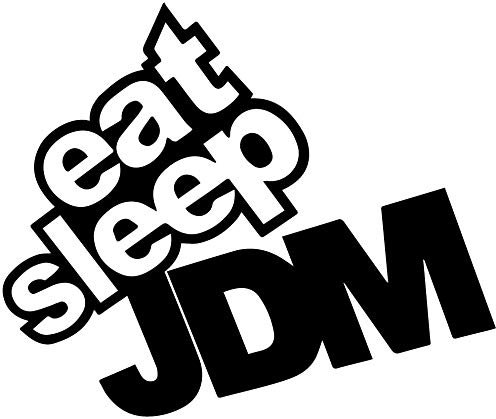 Oedim 5er-Pack Eat Sleep JDM Aufkleber 12 x 14,5 cm | Einfache Anbringung | Auto-Aufkleber günstig und robust