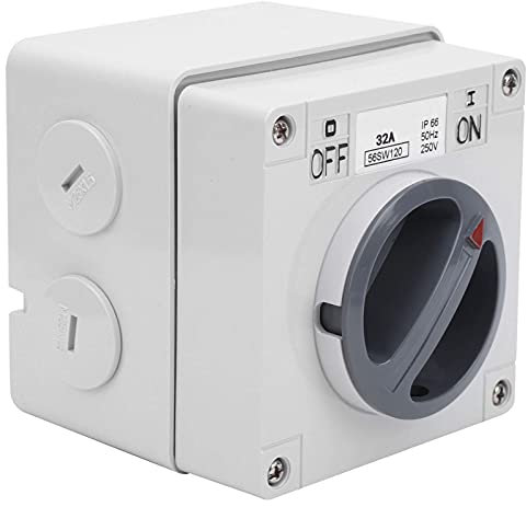 Commutatore rotativo universale, Interruttore selettore universale rotativo, Presa interruttore rotante On-Off Interruttore per esterni Pulsanti di isolamento antipolvere Indicatori 250V(1P 32A)