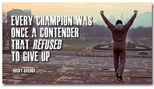 Inga Rocky Balboa Motivierende Zitate Seidenstoff Poster Prints Garage Wanddekoration Metallschild Poster 20,3 x 30,5 cm