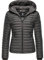 Navahoo Damen Damen leichte Übergangsjacke Steppjacke mit Kapuze Kimuk Anthracite Gr. S