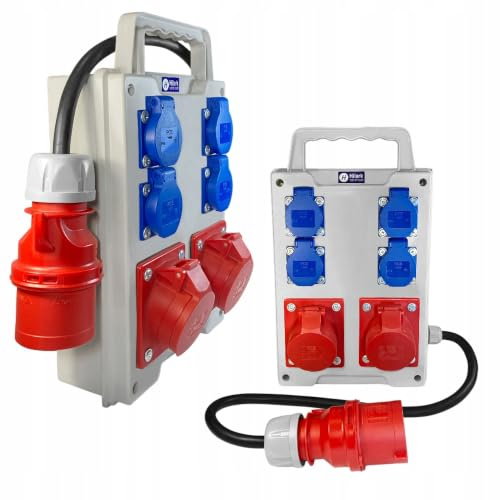 Hilark Cable Tech Coffret de Chantier erbetka Portable 2x32A 4x230V 0,5m