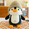SWECOMZE Kuscheltier Pinguin Plüschtier für Mädchen, Jungen & Babys - Flauschiges Stofftier zum Kuscheln & Spielen, Pinguin Stofftier Schmusetier Geschenk (Grau,35cm)