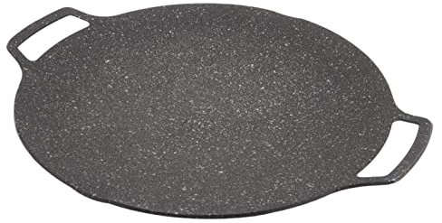Wnesy Fry Top Coreano, Padella teppanyaki Rotonda, Buon Isolamento Termico, Antiaderente, per fornello da Esterno (Tipo Universale 36 cm)