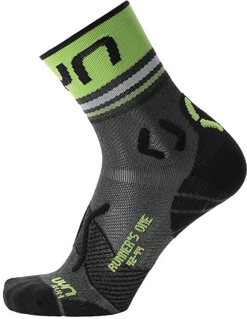 UYN Runner’s One Short Laufsocken mit Zerocuff-Technologie – Leicht, Stoßdämpfend, Für Höchste Leistung