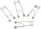 PATIKIL 52x19mm LED-Scheinwerfer Clip 10Pack Deckenleuchte Federklemme Scheinwerfer Haltefeder Leuchtdiode Einbauleuchte Halteklemme