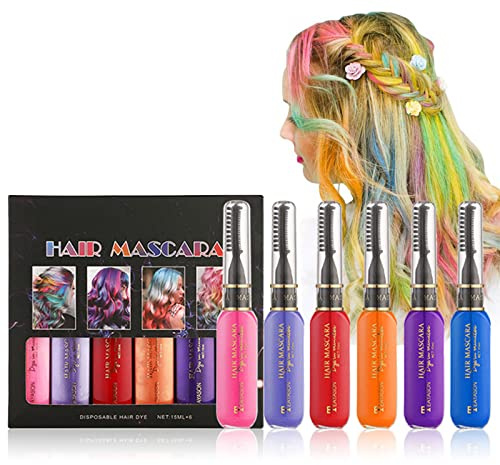 Joyeee Mascaras pour cheveux, Kit de maquillage pour cheveux | ensemble de craie pour cheveux, teinture temporaire fantaisie pour Halloween, fêtes et idées cadeaux