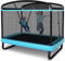 6FT Kids Trampoline with Swing, Rectangle Recreational Trampoline with Enclosure Safety Net, Indoor Outdoor Baby Toddler Play Combo Bounce, Birthday Gift for Boy & Girl (Blue)