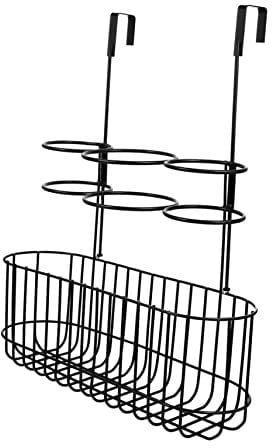 OSALADI 1pc Hair Dryer Rack Hanging Fruit Basket Hair Dryer Organizer Door Back Hair Dryer Holder Over The Door Storage Basket Wire Sink Hanging Basket Storage Box Wall-mounted Iron