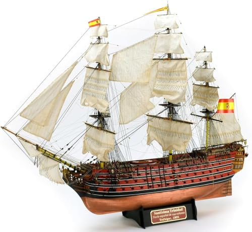 Artesanía Latina - Maqueta de Barco en Madera - Navío de Línea Español, Santísima Trinidad Trafalgar 1805 - Modelo 22901, Escala 1:84 - Maquetas para Montar - Nivel Experto