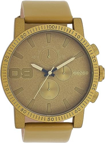 Oozoo Timepieces Herren Uhr | Armbanduhr Herren mit Lederarmband | Hochwertige Uhr für Männer | Edle Analog Herrenuhr in rund | C11217