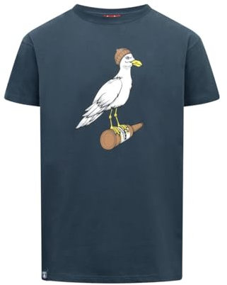 derbe Sturmmöwe Baumwoll T-Shirt, Größe:S, Farbe:Navy