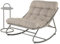 Grand patio schaukelstuhl outdoor mit Beistelltische und Kissen, Schaukelliege Wetterfester Relaxstuhl aus Metall für Garten, Wohnzimmer, Hof, Terrasse und Balkon, bis 150kg Belastbar-Champagnerfarben