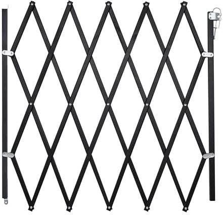Nordlinger Pro 742085 Stop'Fix - Barrera de Animales de Madera Extensible para Perros, Color Negro