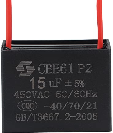 Deckenventilatorkondensator CBB61, Kondensator metallisierter Polypropylenfolie, ideal for Ventilatoren, Pumpen, Motoren, die laufen Steuerkreise