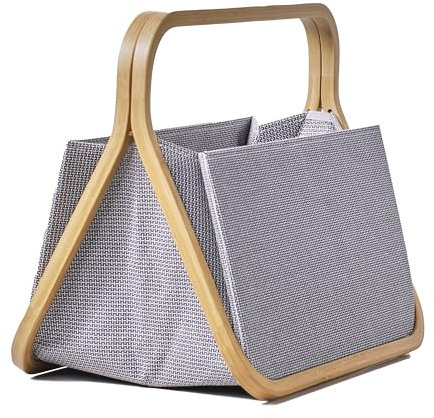 Prym - Prym Segeltuch und Bambus (45x27x37cm) Anthrazit Farbe Design Falten und Korb speichern - 1 Stück