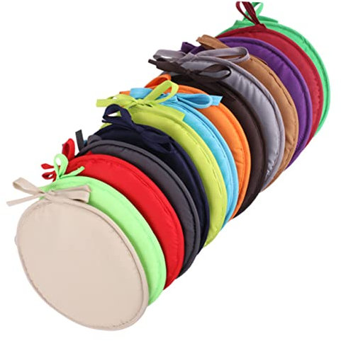 VINTORKY Rundes Sitzkissen für Stühle Durchmesser Gepolstert Hellgrau Ideal für Zuhause Büro Schule und Restaurant rutschfest Perfekt für Gartenmöbel und Bänke