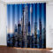 Pechiwuo Modern Vorhänge 3D Drucken Gardinen Wohnzimmer New York Verdunkelungsvorhänge 2er Set, Vorhang Blickdicht Wärmeisolierend Gardine mit Ösen Schlafzimmer Deko 2 x 60 x 150 cm（B X H） B2226