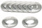 WUSJCOF Lot de 8 rosaces de recouvrement divisées en deux parties en acier inoxydable pour tuyau de chauffage - Couvercle de valve - Argent - Pour robinets, tuyaux (35 mm)