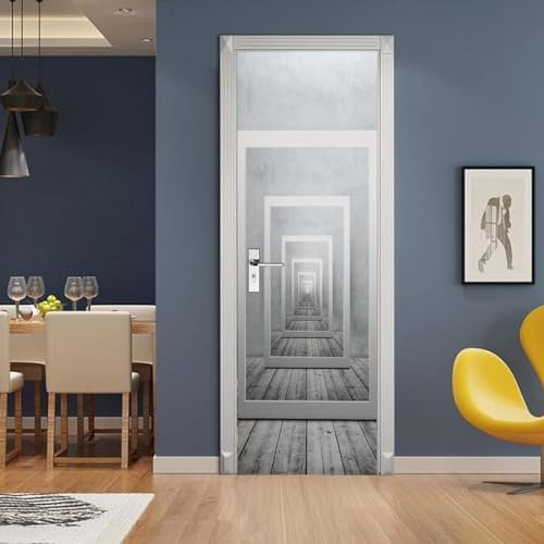 3D Türposter Türtapete Tunnelraum Mit Weißem Rahmen 95 X 210 Cm Türtapete Selbstklebend Türposter Fototapete Türfolie Poster Diy Selbstklebende Wandbild Pvc Wasserdichte Tapete - Türwandaufkle 0