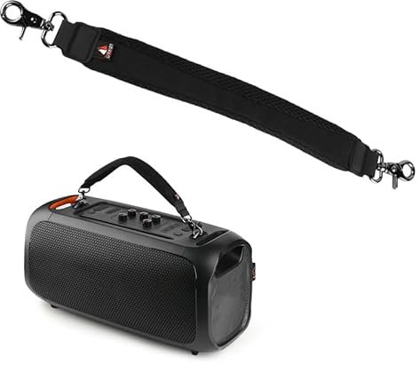 Generisch Tragegurt Zubehör für JBL Partybox On The Go Portable Speaker, Verstellbarer Reise-Tragegurt, Schwarz, Nylon, Klassisch, Haken