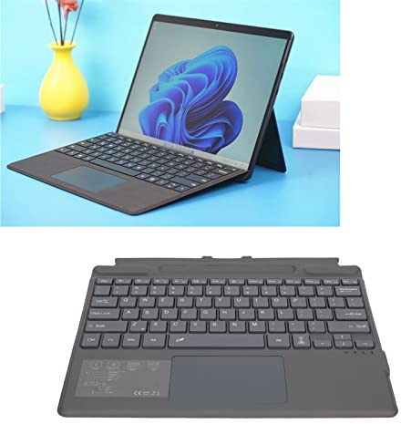 Cuifati Type Cover für Pro 8/Pro X Portable Slim Cordless Keyboard mit Touchpad & Media Hotkeys, 7-farbige Hintergrundbeleuchtung, Tablet Bluetooth Tastatur