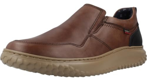 Callaghan - Zapato mocasín Casual de Piel, sin Cordones,Plano,Suela Ancha de Goma,Color Liso,Sencillo,clásico, para: Hombre Color: Jacinto Talla:43