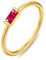 ZHESHY Ring Gold Silber für Damen Geburtsstein 14K Vergoldet Verlobungsring Promise Solitär Daumenring mit Edelstein Granat Citrin Peridot Ringe Goldene Stapelringe für Frauen Geschenk Größe 52-64