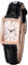 JewelryWe Damenuhr Leder Rechteckige Uhr: Vintage Analog Quarz Armbanduhr Damen Schwarz PU Lederarmband Kleine Uhr mit Römischen Ziffern Zifferblatt & Rosegold Rechteck Gehäuse