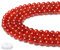 QINJIEJIE Karneol Perlen zum Auffädeln 8mm Edelstein Perlen Zum Basteln 50 Stück Runde Rote Naturstein Beads für Armbänder Erwachsene DIY Halskette Schmuckherstellung