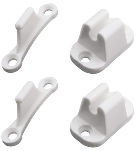 2 Sets T-Shaped Locker Retainer Catch for Caravan Door – Motorhome Parts & Accessories, Reliable Caravan Door Retainer Catch for RV, Camper Trailer, and Travel Baggage (White)