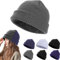 Risipu Reflektierende Mütze für Mann Frau, Warnschutz Beanie, Warme Strickmütze Wintermütze Reflex-Mütze Reflektor (Grau)