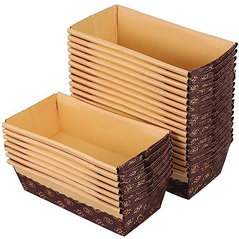 DECHOUS Backpapier Brotformen Papier 25 Stück Rechteckig Ölbeständig Küchenbackform Für Toast Kuchen Mousse Vielseitig Einsetzbar Für Bäckerei Restaurant Haushalt