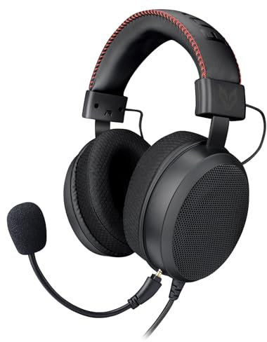 Fox Spirit DH0 - Micro-Casque Gamer Filaire 2m - Noir - Compatible avec PS4/5 - Xbox Serie S/X - PC - Consoles - Confort & Immersion - Micro Amovible - Jack 3.5 mm