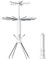 Oak & Tea Clothes Drying Rack Portable, with 6 Shoe Racks, 3-Tier Clothes Airer Foldable, 16 Drying Arms and 20 Clips, Air Dryer with Wheels for Indoor Outdoor