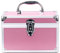 Lockable Large Capacity Makeup Box with Lock, Thicker Hinges, Ergonomic Handle Design, Fashionable Appearance for Jewelry and Cosmetics (Pink)