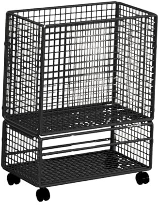 kowaku Yogamattenhalter mit Rollen, Fitnessgeräte Organizer für Kettlebells Und Hanteln, Schwarz