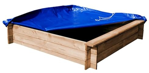 Sandkasten Sandkiste Spielkasten Sandbox Holz Garten 120x120 cm Werth-Holz