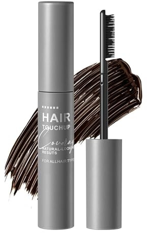 Haarfärbemittel, Wurzelabdeckung Mascara, Graue Haare Abdecken für Frauen und Männer, Natürlich Ansatzfarbe Wasserdicht und schweißdicht für Alle Haartypen (Dunkelbraun)
