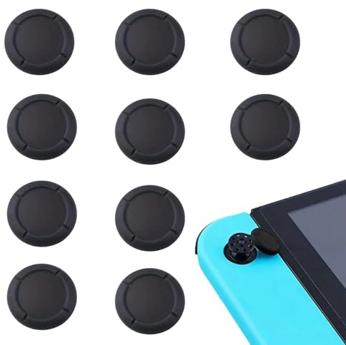 10 Stück Joystick Kappen für Controller, Thumbstick SilikonKappen, Silikon-joystick-daumenkappen für Switch, Controller Stick Aufsätze für Switch Lite OLED
