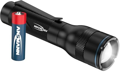 Ansmann LED Adventure Taschenlampe, leistungsstarke robuste Outdoor Taschenlampe mit zwei Leuchtmodi bis zu 110 lm, batteriebetrieben, sehr hell und zuverlässig, ideal für Camping & Angeln