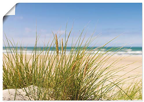 ARTLAND Wanddeko Poster & Kunstdrucke Wandposter 100x70 cm trand Meer Dünen Küste Meerblick Sommer Sonne Himmel Gräser S9OJ